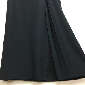 ANNA MOLINARI Black slit acetate skirt SZ 42